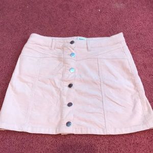 Light pink corduroy skirt